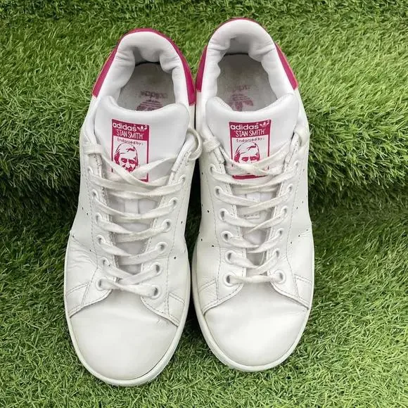 Adidas Originals Stan Smith White Pink Trainers Size UK 5.5 B32703 - Picture 5 of 8